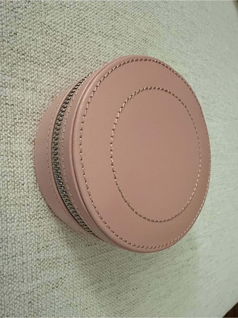 WOLF Pink leather jewelry case